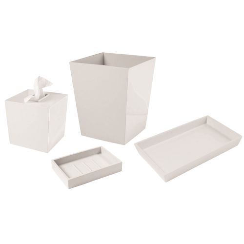 Spa White 6 Quart Wastebasket Liner, Frost